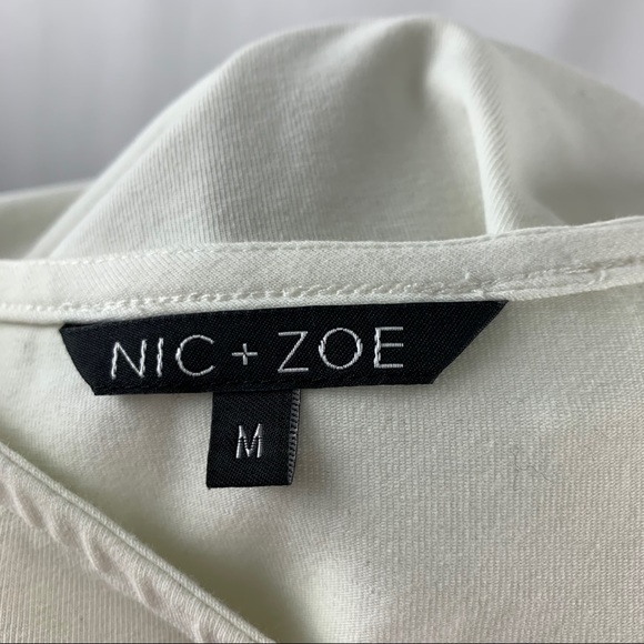 NIC & ZOE Ivory and Navy Asymmetrical Tank Top M - Picture 7 of 7